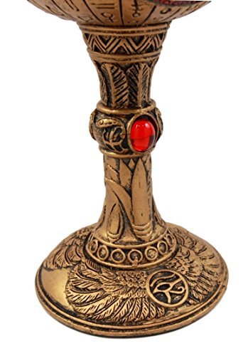 Ebros Ancient Egyptian Nefertiti Wine Goblet In Hieroglyphic Design 6oz 7"H