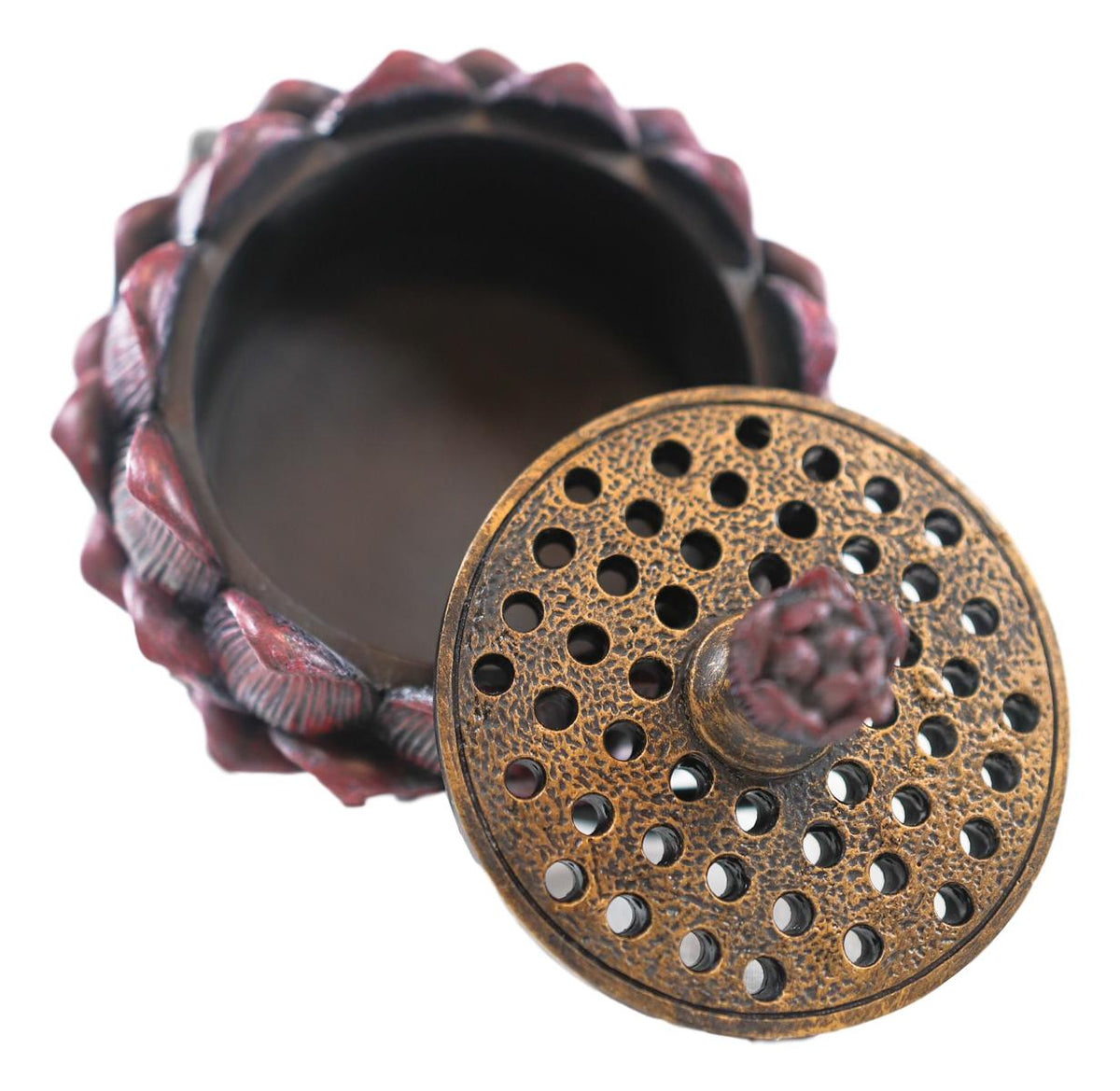 Ebros Meditation Of Buddha Lotus Flower Blossom Multiple Incense Sticks Holder Burner Figurine