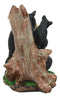 Black Bear Mother And Her Cubs In The Woodlands Statue 6"Tall Nature's Nurture