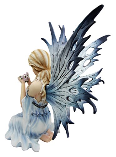 Ebros Gift 10.75" Tall Purple Dahlia Flower Petal Gorgeous Tribal Fairy Goddess Figurine