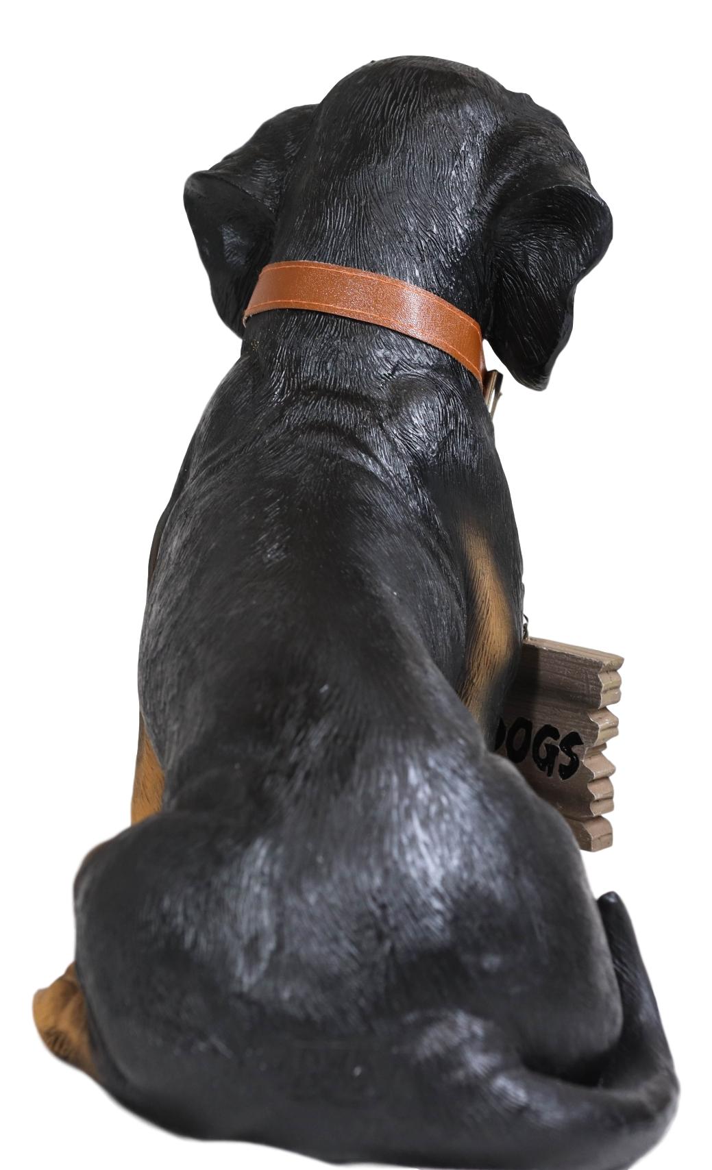 Ebros Adorable Black & Tan Dachshund Dog Welcome Statue 10.5"Tall Sausage Wiener Dog Figurine Guest Greeter Home Decor - Ebros Gift
