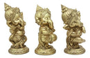 Ebros Set of Three Elephant God Ritual Dancing Music Ganesha Hindu Figurine 6" H