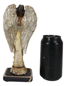 Rustic Western Cowgirl Angel Wearing Cowboy Hat With Dove In Her Hand Figurine