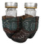 Ebros Fancy Beads Turquoise Pair Of Cowgirl Boots Salt and Pepper Shakers Holder Set
