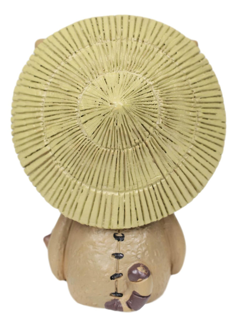 Furry Bones Tanuki Raccoon Dog With Farmer Hat Skeleton Collectible Figurine