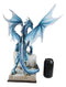 Large 18"H Dragon of Bibliography Sacred Water Spell Book Guardian Statue Decor