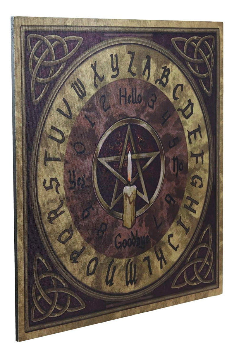 Ebros Celtic Pentagram Illustrated Ouija Talking Spirit Board Game with Planchette 15" by 15" Witchcraft Dark Arts by Lisa Parker Gaming Fun Novelty Gift 6th Sense Supernatural Arts - Ebros Gift