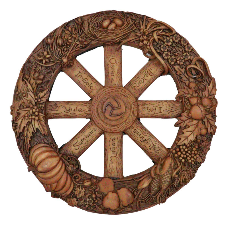 Ebros Wheel of The Year Plaque Eight Pagan Festivals Sabbats By Maxine Miller