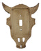Set of 2 Rustic Western Bull Bison Cow Skull Single Toggle Switch Wall Plates