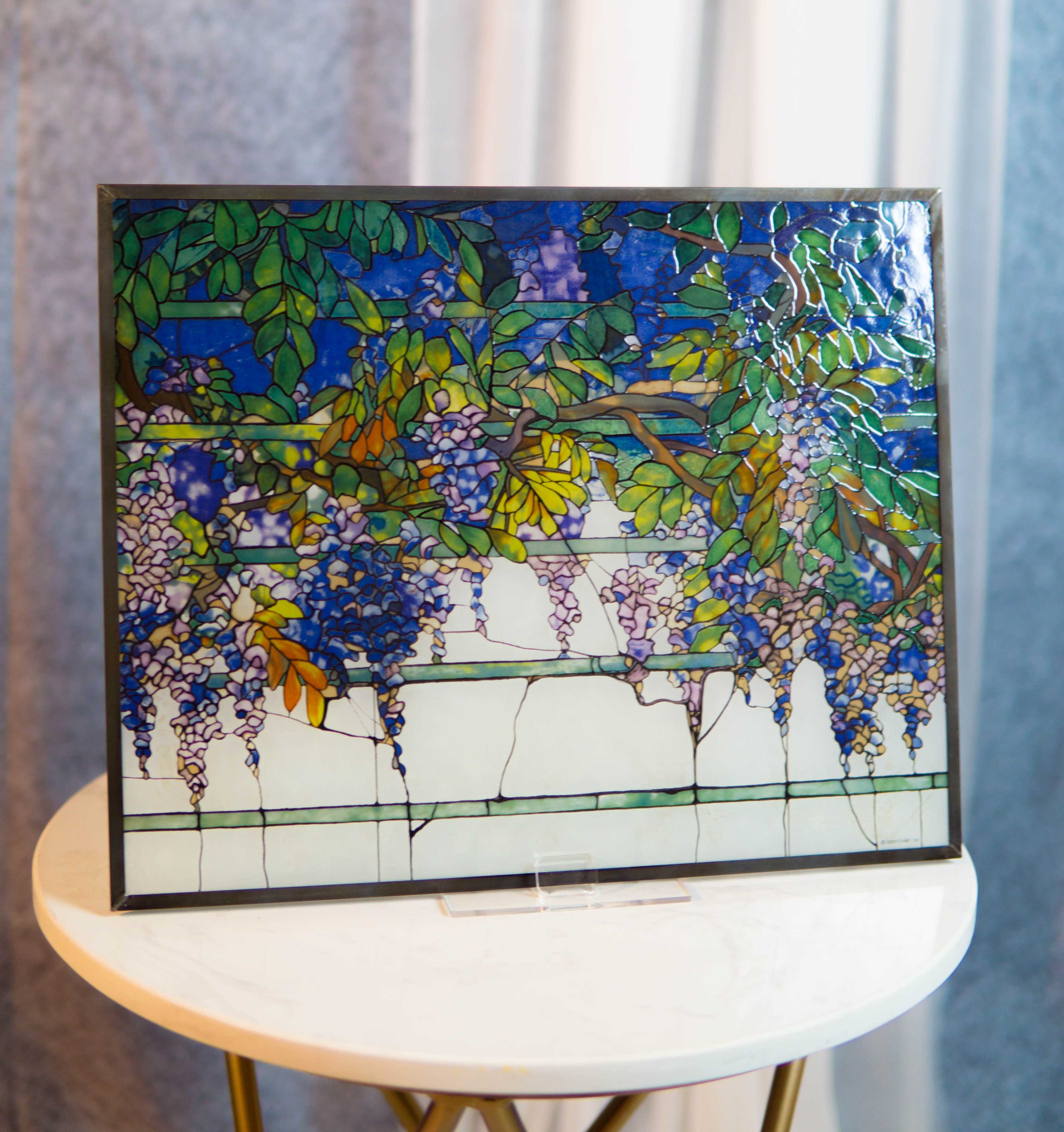 ルイス・コンフォート・ティファニー ステンドグラス Wisteria Louis Comfort Tiffany Wisteria Blossoms Stained Glass Wall Or
