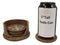 Rustic Western Tuscany Fleur De Lis Crown Coaster Holder & 4 Round Coasters Set