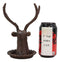 Ebros Cast Iron Western Rustic Elk Deer Stag Head With Antlers Jewelry Tree Holder Hooks Stand Dish Figurine 7.5" Tall Cabin Lodge Country Home Decorative