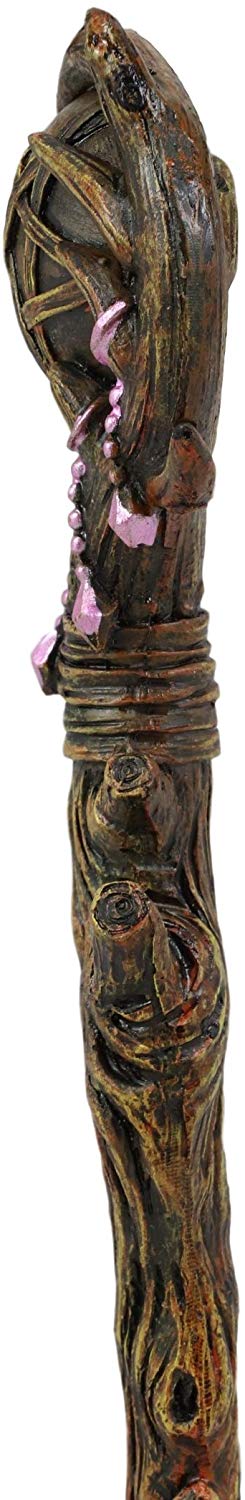 Ebros Pentagram Sceptre Orb Cosplay Wand 9.5" Tall Accessory Fantasy Decor