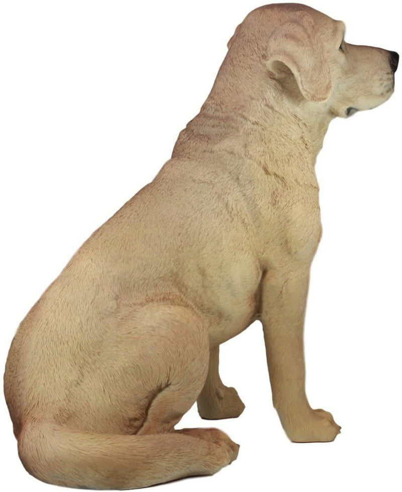 Ebros Large Realistic Lifelike Yellow Labrador Retriever Statue 21"H Golden Retriever