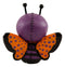 Ebros Furry Bones Purple Butterfly And Caterpillar Figurine 3"H Furrybones Flutters