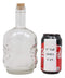 Ebros 30oz Skeleton Skull Liquor Glass Decanter Bottle With 2 Skulls Acrylic Shooters