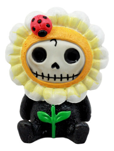 Ebros Eco Green Sunflower Daisy Furrybones Figurine 3" H Hooded Costume Skeleton Monster Sculpture Decor Collectible - Ebros Gift