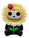 Ebros Eco Green Sunflower Daisy Furrybones Figurine 3" H Hooded Costume Skeleton Monster Sculpture Decor Collectible