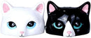 Peeking Cats Ceramic Magnetic Salt Pepper Shaker Set 2.5" Height