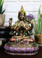 Avalokiteshvara Kuan Yin Seated On Lotus Throne Statue 6"H Infinite Compassion
