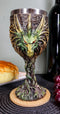 Ebros Dryad Greenman Earth Dragon 5oz Wine Goblet Chalice Cup Fantasy Decor