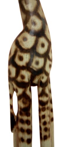 Balikraft Balinese Wood Handicraft Large Safari Giraffe Animal Figurine 39.75"H