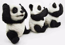 Ebros Wise See Hear Speak No Evil Giant China Pandas Set of 3 Figurines 5.75"H