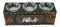Rustic Western Cowboy Horses Floral Faux Tooled Leather 3 Votives Candle Holder