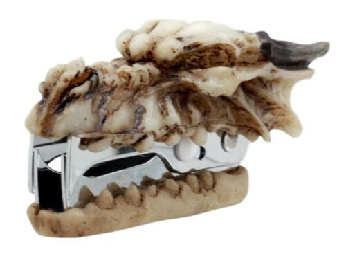 Skeleton Ossuary Bone Dragon Head Staple Remover 3.25"L Desktop Office Accessory