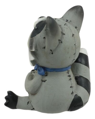 Ebros Furrybones Bandit The Raccoon Voodoo Stitched Skeleton Figurine 3"H