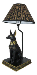 Black Gold Egyptian God Of Afterlife Death And Mummies Anubis Table Lamp Statue