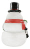 Ebros Merry Christmas Frosty The Snowman Statue With Colorful Solar LED Light Lantern