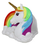 Sacred Pride Golden Horn Rainbow Unicorn On Clouds Paper Napkin Holder Figurine