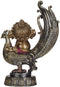 Ebros Hindu Elephant God Lord Ganesha on Peacock Lord of Success Figurine Statue
