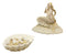 Ebros Gift Sand Brown Abstract Mermaid Sitting On Giant Sea Shell Jewelry Box Figurine with Sea Shell Ornaments 7" High