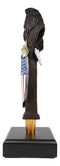 Ebros American Bald Eagle USA Flag Shield Novelty Beer Tap Handle Figurine With Base