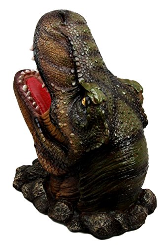 Ebros Prehistoric Dinosaur Tyrannosaurus Rex Head 10.75"H Wine Bottle Holder Figurine - Ebros Gift