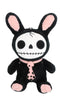 Ebros Pink Polkadot Bunny Rabbit Furry Bones Skeleton Plush Toy Animal Doll