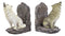 Ebros Animal Totem Spirit Howling Gray And Snow Wolves Decorative Small Bookends Figurine Set 5.5"Tall As Timberwolf or Wolf Decor For Library Book Shelves Fantasy Sculptures