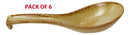 Ebros Made In Japan Ceramic Glossy Speckled Brown Spoons W/ Ladle Hook Set Of 6