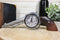 Ebros Wild Wild West Six Shooter Revolver Gun Decorative Table Clock Rustic
