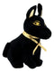 Ebros Small Black & Gold Egyptian Anubis Dog Plush Toy Soft Doll God of Afterlife Jackal Collectible 6" H