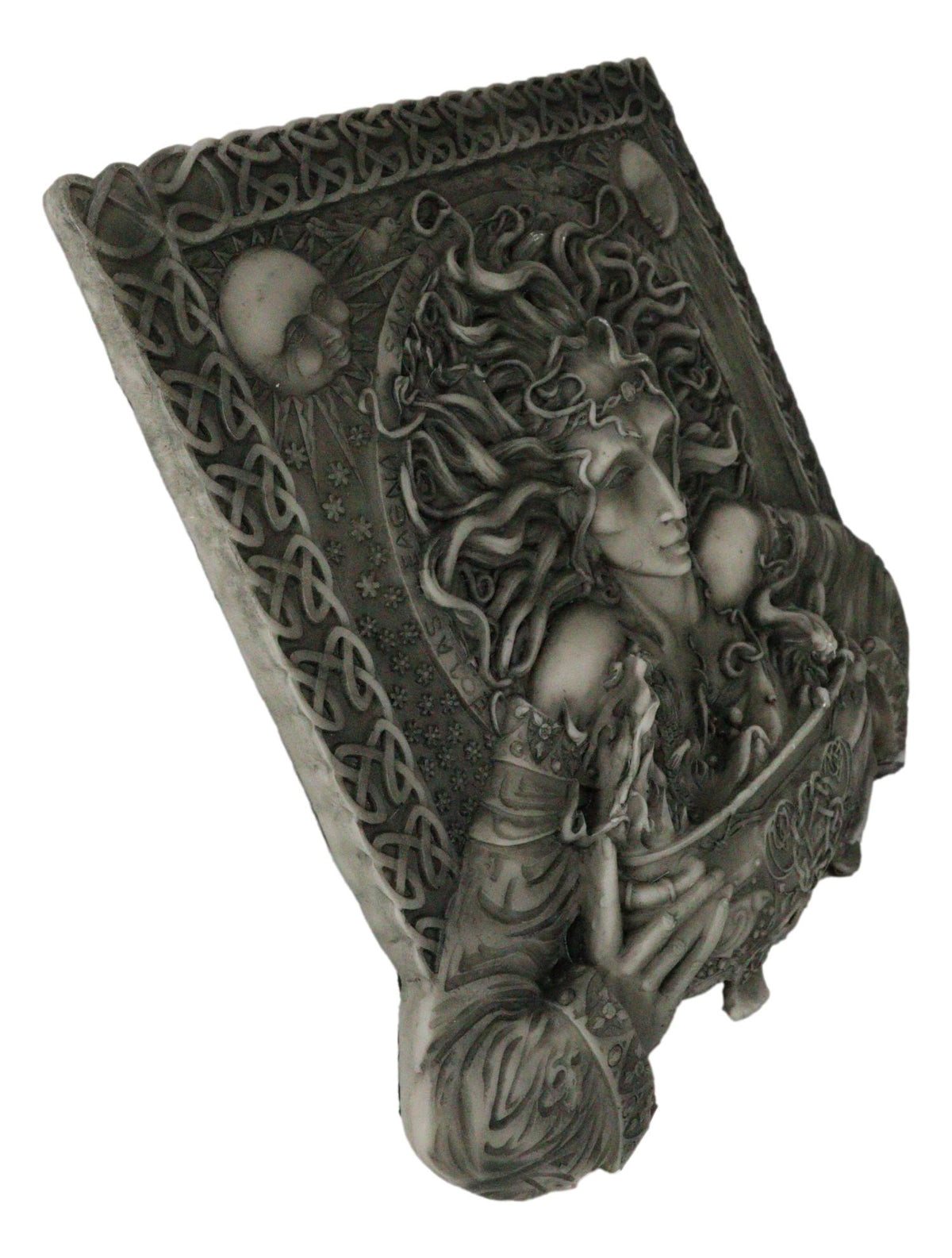 Celtic Goddess of Rebirth Cerridwen With Magical Potions Cauldron Wall Decor - Ebros Gift