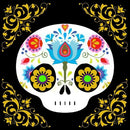 Ebros Calavera Baby Sugar Skulls DOD Ceramic Coaster Set 4 Corked Tiles
