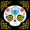 Ebros Calavera Baby Sugar Skulls DOD Ceramic Coaster Set 4 Corked Tiles
