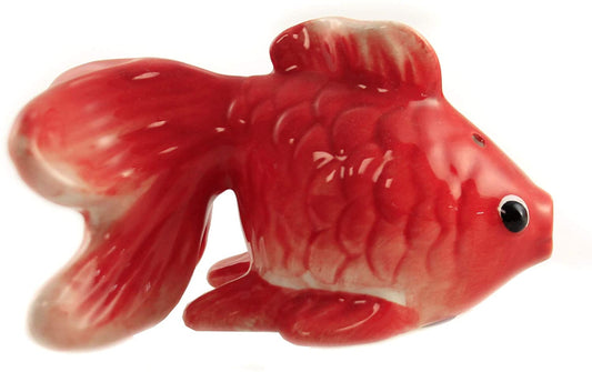 Ebros Aquarium Gold Fish Pet Buddy Ceramic Magnetic Salt Pepper Shakers Set - Ebros Gift