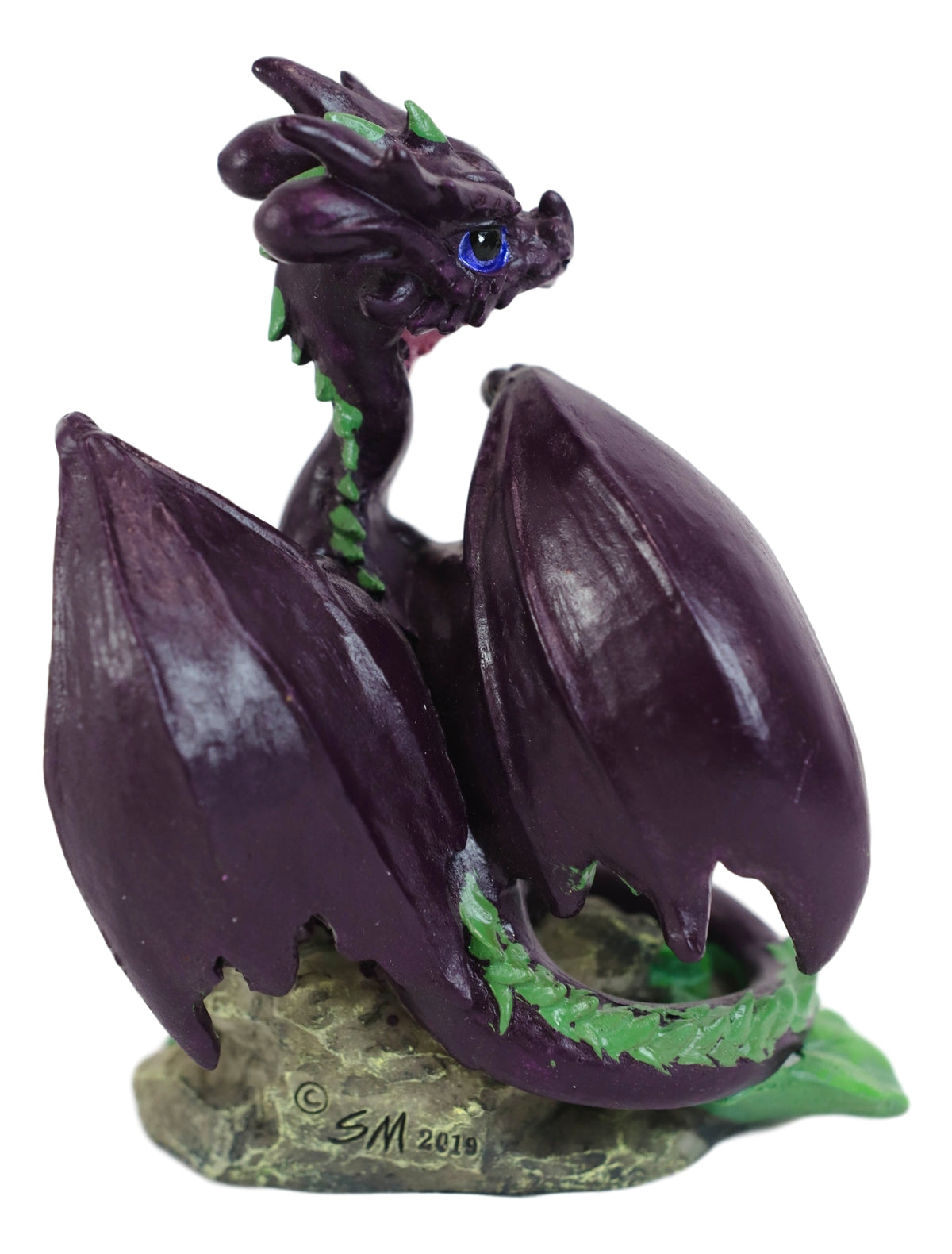 Colorful Fruits Vegetables Purple Eggplant Dragon Figurine Fairy Garden Decor