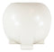 Ebros Teco Art Pottery by Frank Lloyd Wright Contemporary Satin White Orb Vase Decor