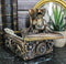 Ebros Bronzed Steampunk Cyborg Dragon Jewelry Box Figurine 9.5"L Robotic Serpentine