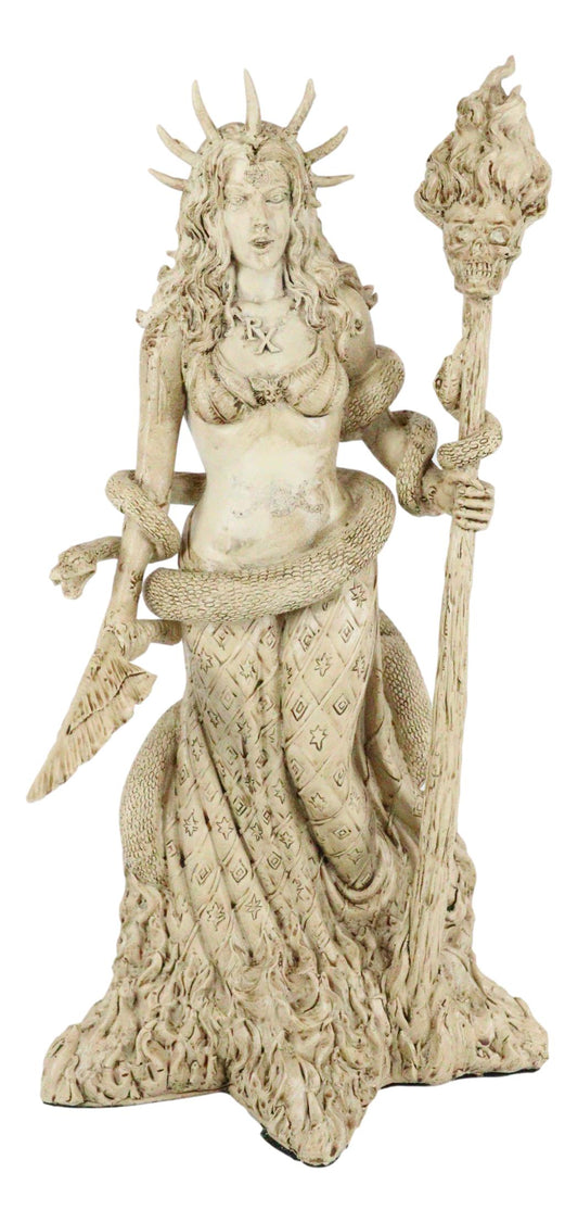 Ebros Greek Pagan White Goddess Sorceress Witchcraft Hecate Figurine Hekate - Ebros Gift